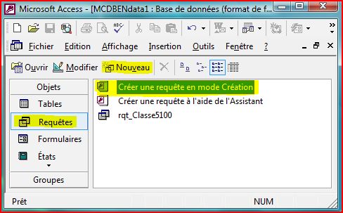 Créer une requête