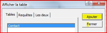 Ajouter la table