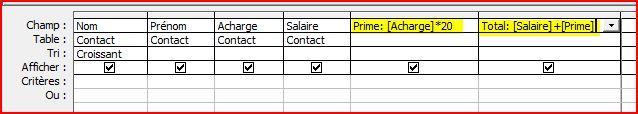 Calcul d'une prime