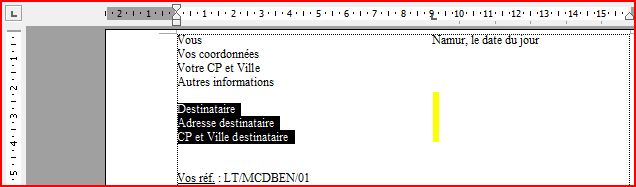 Présentation du destinataire