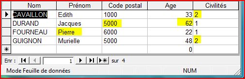 3 Ou = 3 lignes